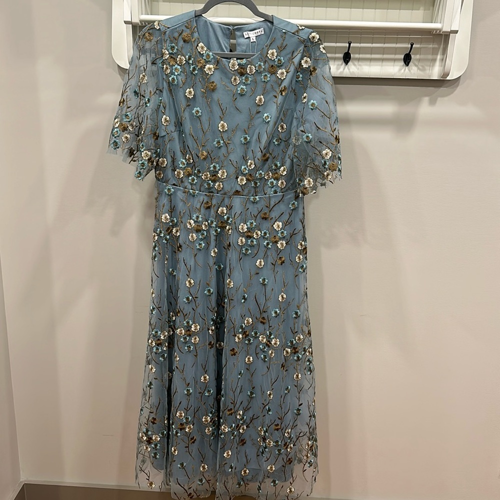 Baltic Born Blue Floral Embroidered Dress